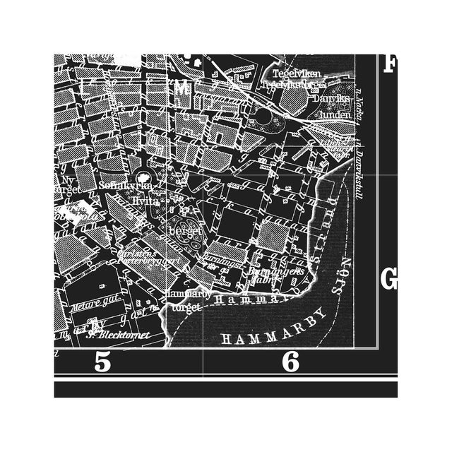 MAP of STOCKHOLM, Circa 1900s - Foundry