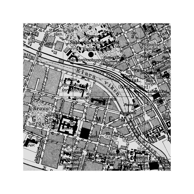 MAP of STOCKHOLM, Circa 1900s - Foundry