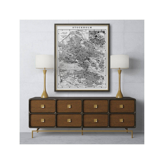 MAP of STOCKHOLM, Circa 1900s - Foundry