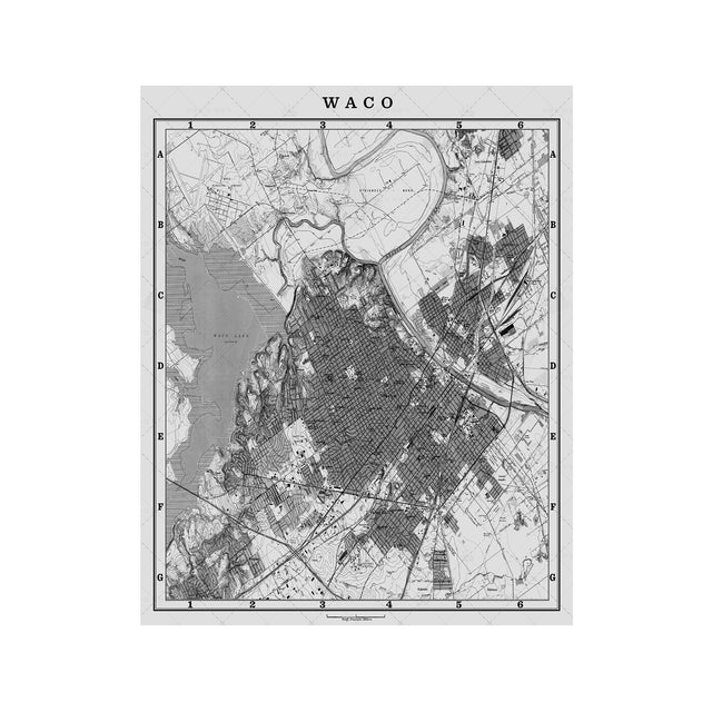 MAP of WACO, Circa 1900s - Foundry