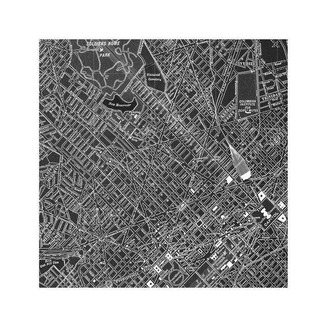 MAP of WASHINGTON DC, Circa 1900s - Foundry