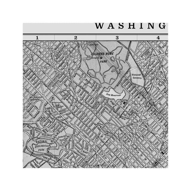 MAP of WASHINGTON DC, Circa 1900s - Foundry