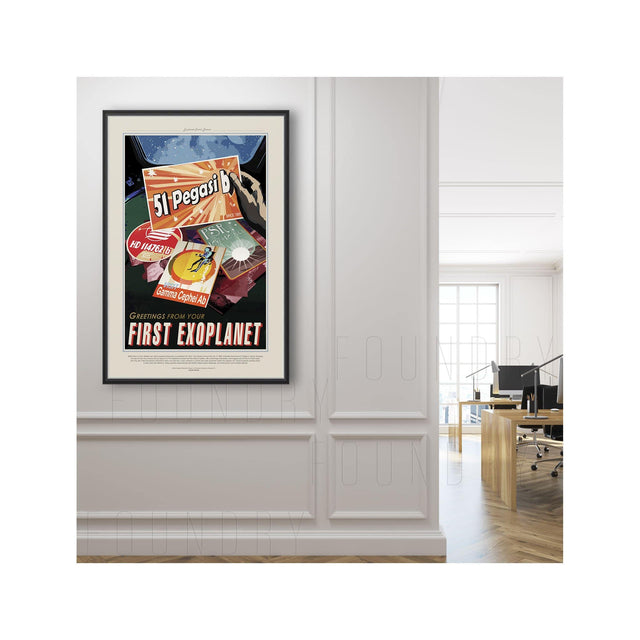NASA Exoplanet Art - 51 PEGASI B Travel Poster - Foundry