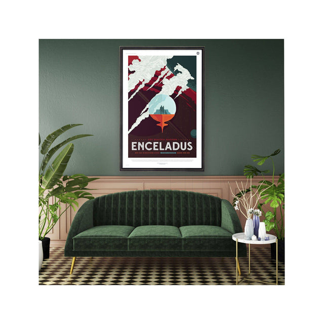 NASA Exoplanet Art - ENCELADUS Travel Poster - Foundry