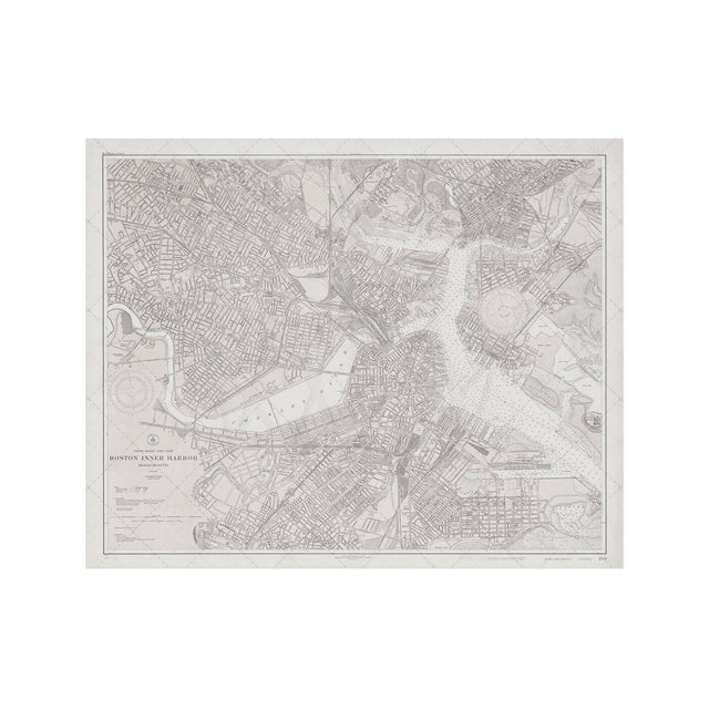 Nautical Survey Map - BOSTON INNER HARBOR - Foundry