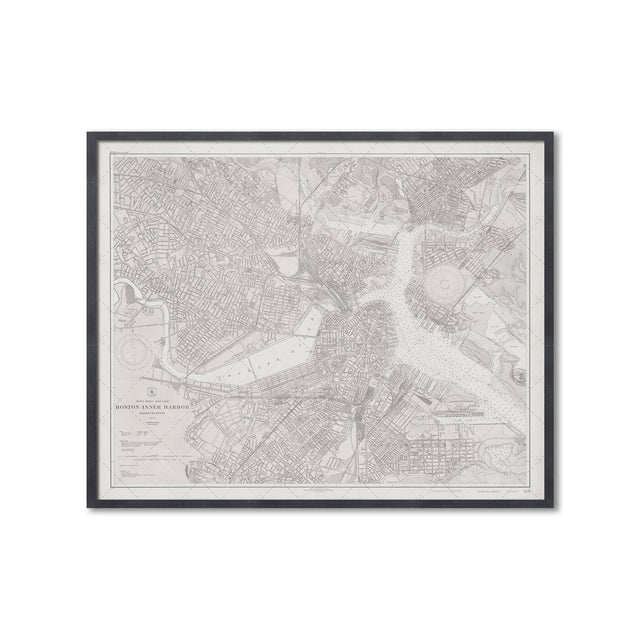 Nautical Survey Map - BOSTON INNER HARBOR - Foundry