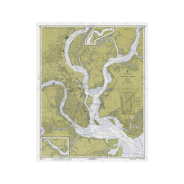 Nautical Survey Map - CHARLESTON HARBOR - Foundry