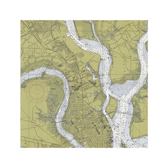 Nautical Survey Map - CHARLESTON HARBOR - Foundry