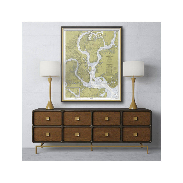 Nautical Survey Map - CHARLESTON HARBOR - Foundry