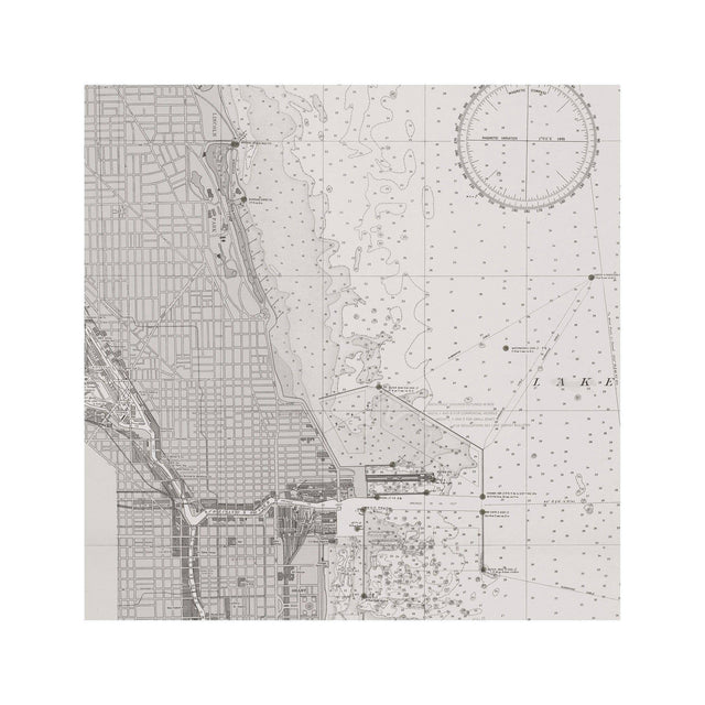 Nautical Survey Map - CHICAGO HARBOR - Foundry