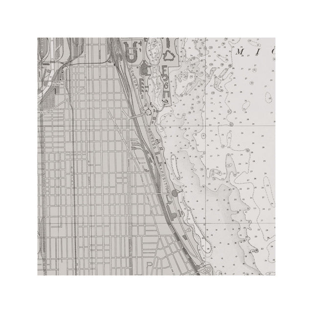 Nautical Survey Map - CHICAGO HARBOR - Foundry