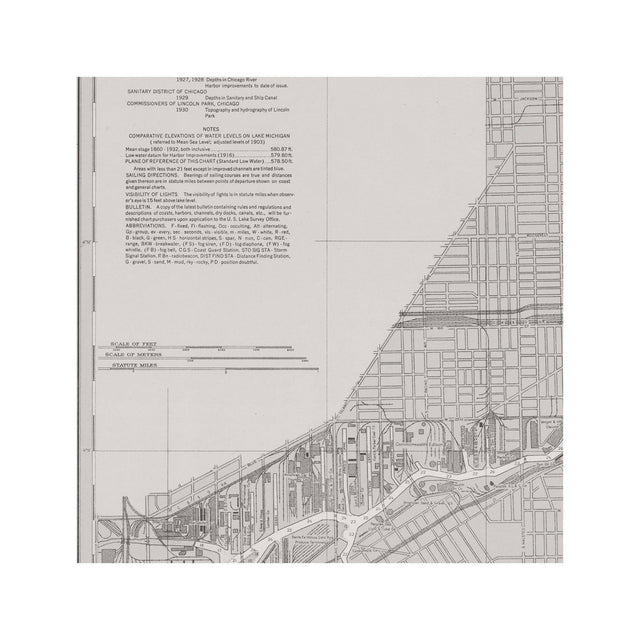 Nautical Survey Map - CHICAGO HARBOR - Foundry