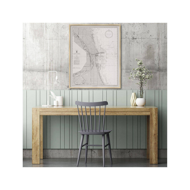 Nautical Survey Map - CHICAGO HARBOR - Foundry