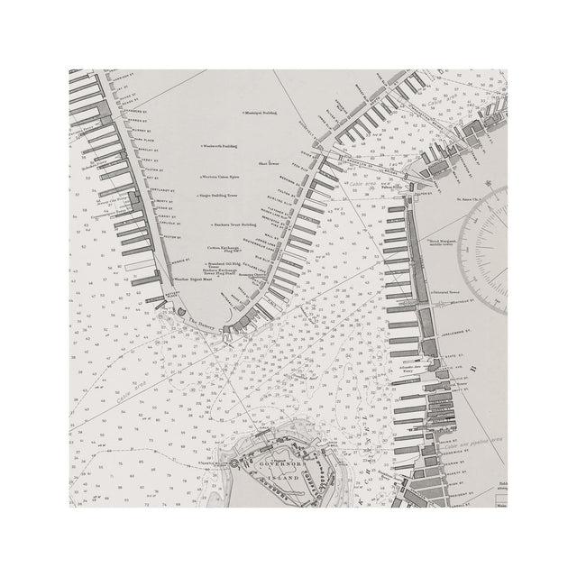Nautical Survey Map - HUDSON & EAST RIVERS - Foundry