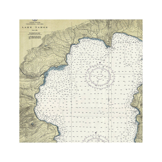 Nautical Survey Map - LAKE TAHOE - Foundry