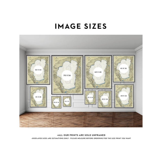 Nautical Survey Map - LAKE TAHOE - Foundry