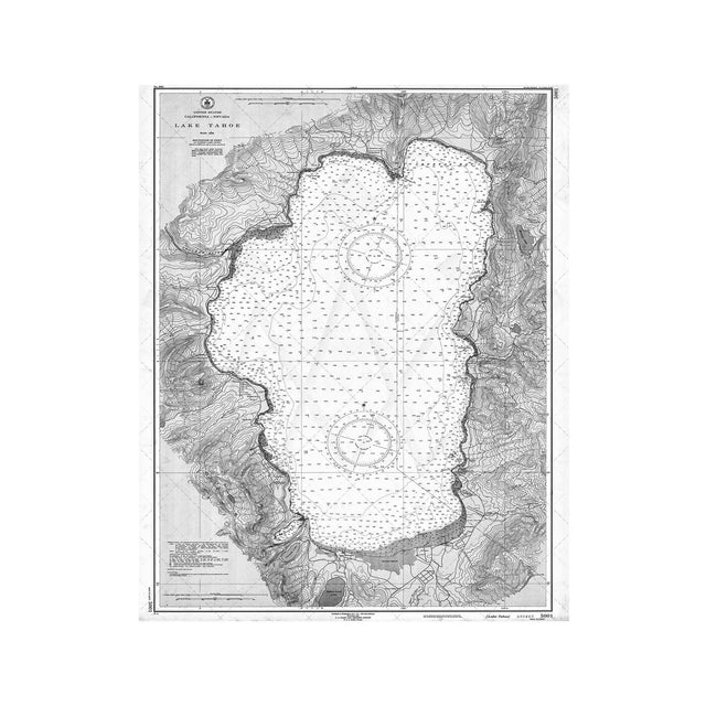 Nautical Survey Map - LAKE TAHOE - Foundry