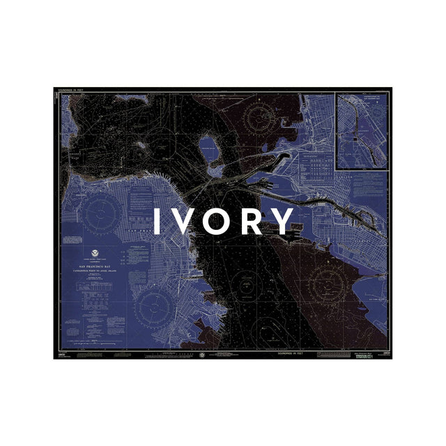 Nautical Survey Map - SAN FRANCISCO BAY - Foundry