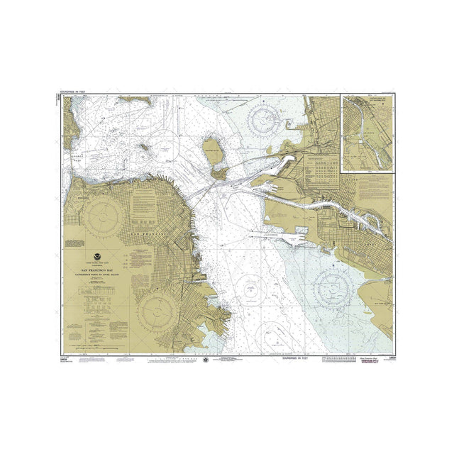 Nautical Survey Map - SAN FRANCISCO BAY - Foundry