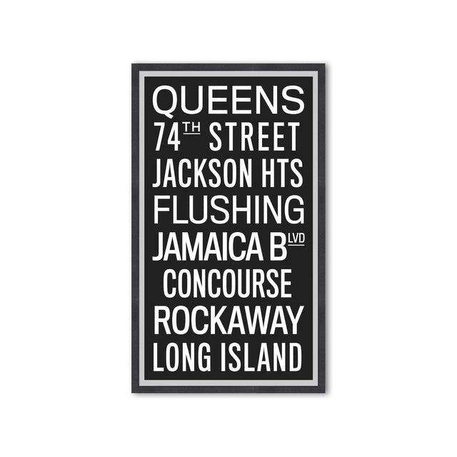 NEW YORK CITY Bus Scroll - QUEENS - Foundry