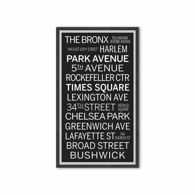 NEW YORK CITY Bus Scroll - THE BRONX - Foundry