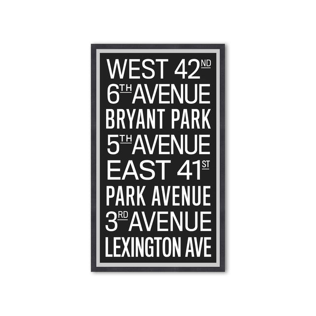 NEW YORK CITY Bus Scroll - WEST 42nd - Foundry