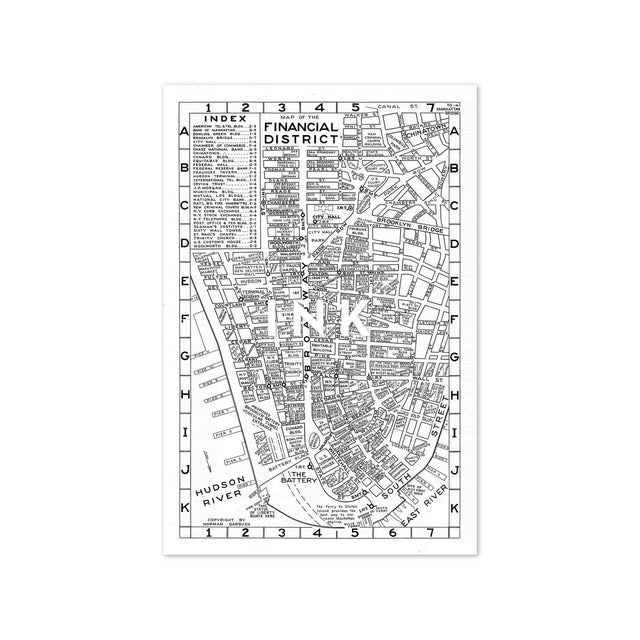 NORMAN'S MAP of the FINANCIAL DISTRICT of NEW YORK - Foundry