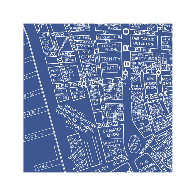 NORMAN'S MAP of the FINANCIAL DISTRICT of NEW YORK - Foundry