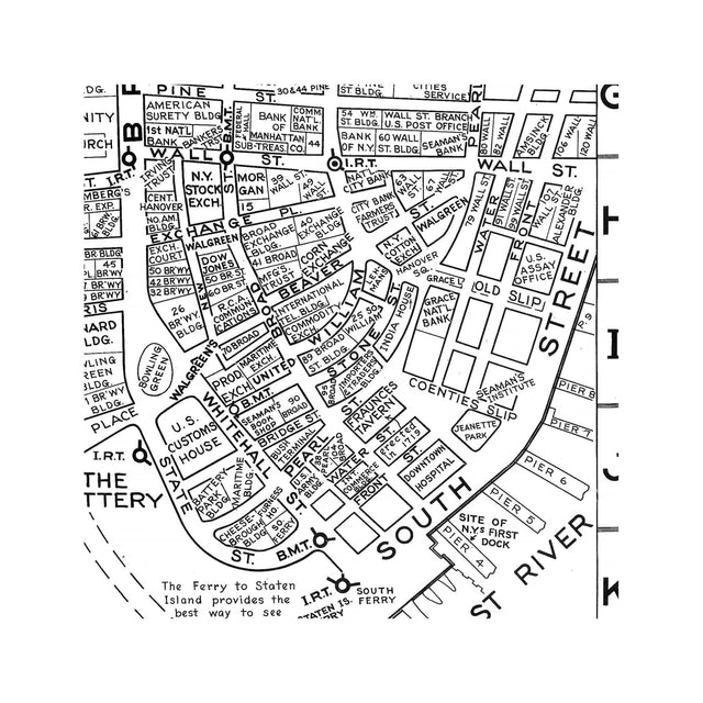 NORMAN'S MAP of the FINANCIAL DISTRICT of NEW YORK - Foundry