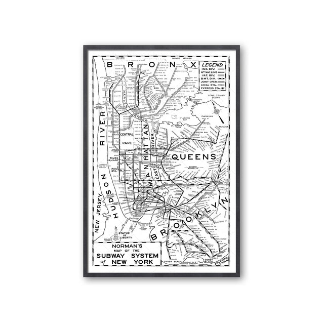 NORMAN'S MAP of the SUBWAY SYSTEM of NEW YORK - Foundry
