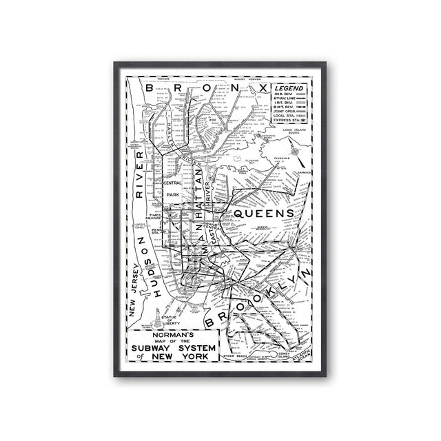 NORMAN'S MAP of the SUBWAY SYSTEM of NEW YORK - Foundry