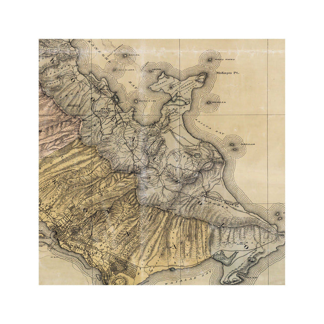 OAHU Hawaii Map - Foundry