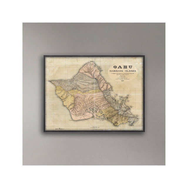 OAHU Hawaii Map - Foundry
