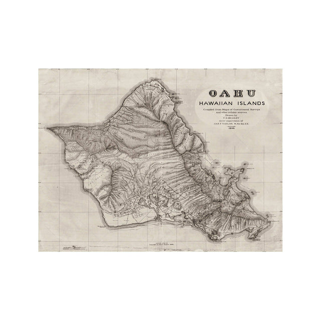 OAHU Hawaii Map - Foundry
