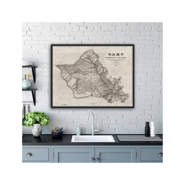 OAHU Hawaii Map - Foundry