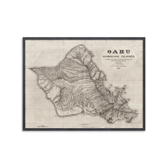 OAHU Hawaii Map - Foundry