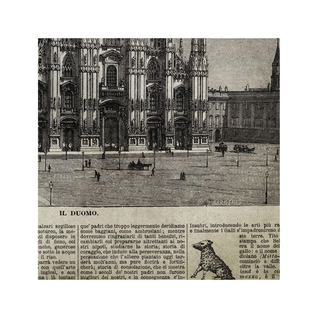 Old Italian Newspaper - MILAN, Circa 1887 - Foundry