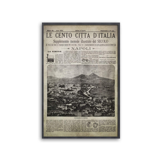 Old Italian Newspaper - NAPOLI, Circa 1887 - Foundry