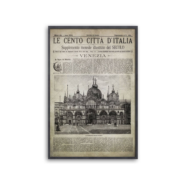 Old Italian Newspaper - VENEZIA, Circa 1887 - Foundry