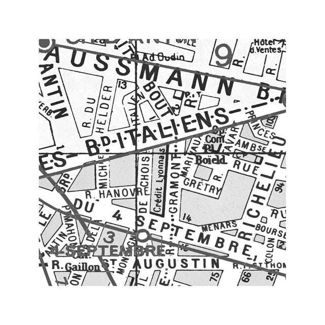 PARIS Map - 2nd Arrondissement - BOURSE - Foundry