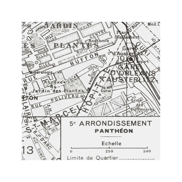 PARIS Map - 5th Arrondissement - PANTHEON - Foundry