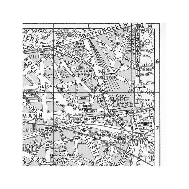 PARIS Map - 8th Arrondissement - ELYSEE - Foundry