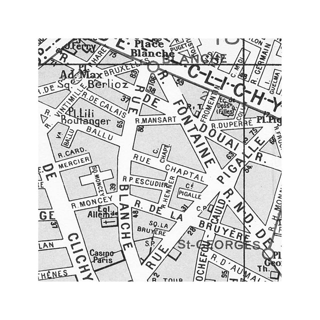 PARIS Map - 9th Arrondissement - OPERA - Foundry