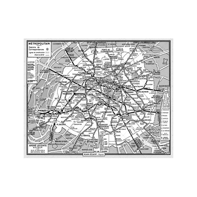 PARIS METRO Map - Foundry