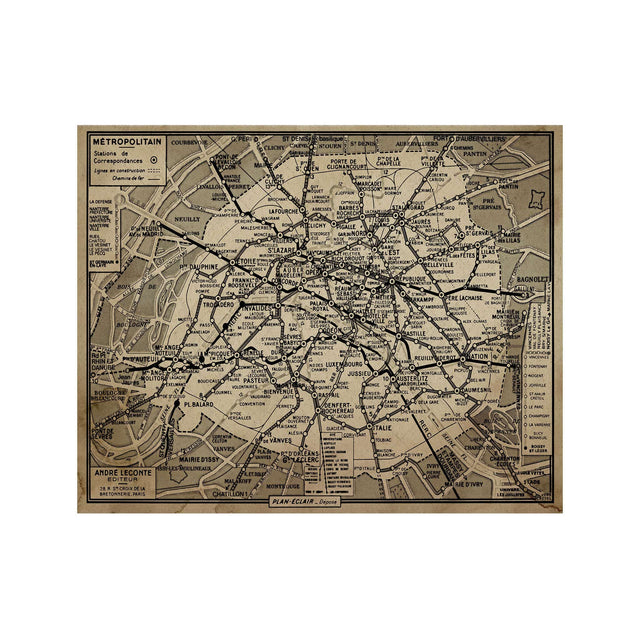 PARIS METRO Map - Foundry