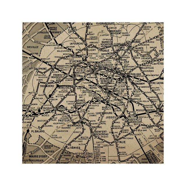 PARIS METRO Map - Foundry
