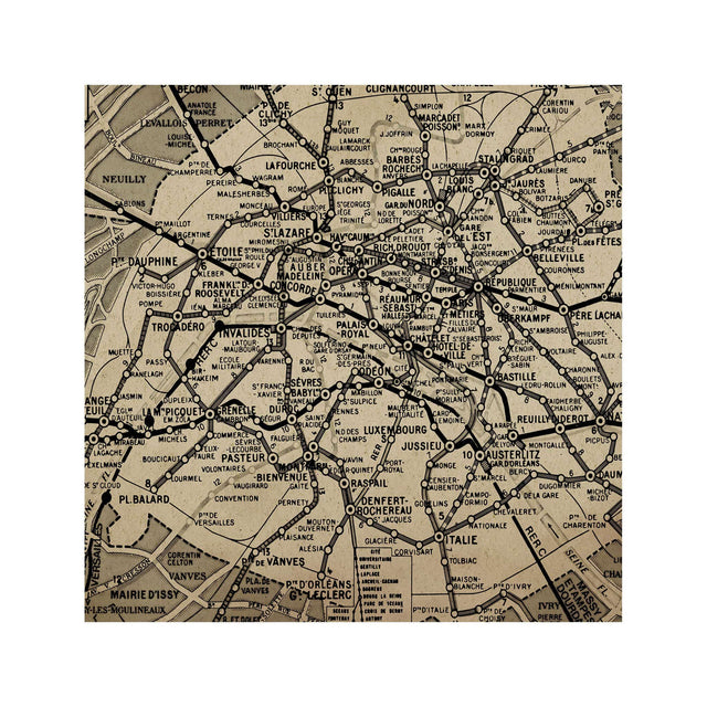 PARIS METRO Map - Foundry