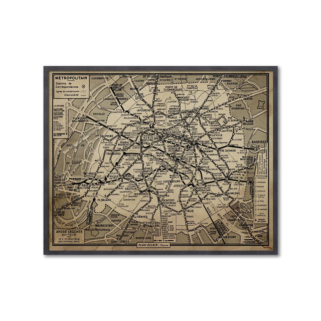 PARIS METRO Map - Foundry