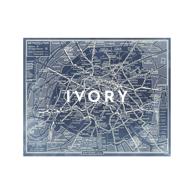 PARIS METRO Map - Foundry