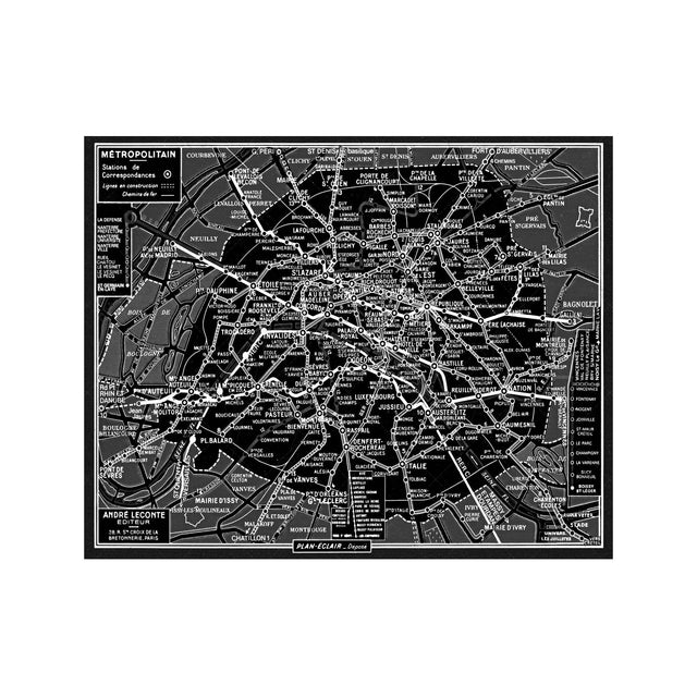 PARIS METRO Map - Foundry